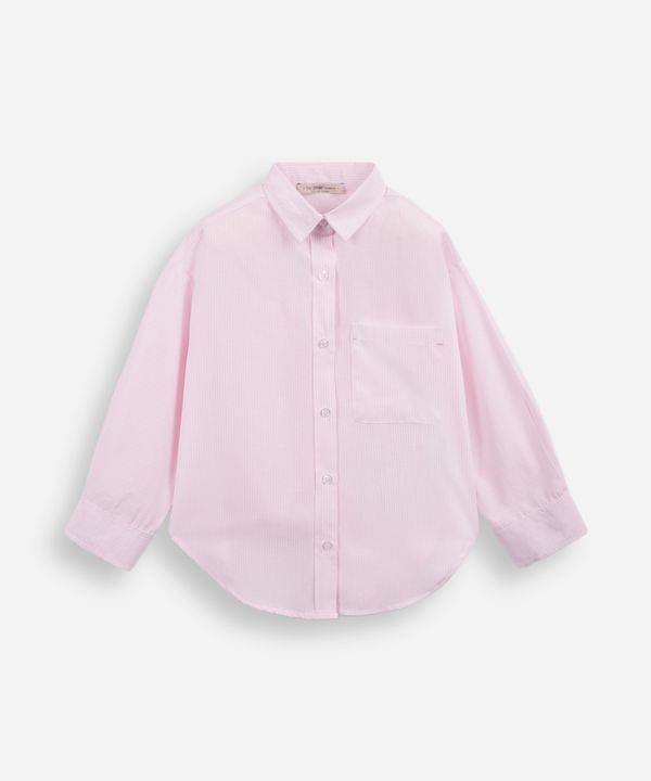 camisa infantil com algodão manga longa listrada rosa 4