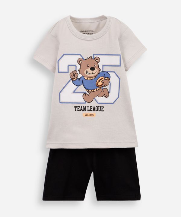 conjunto infantil curto tigre cinza 3