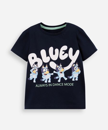 camiseta infantil de algodão bluey dance azul 3