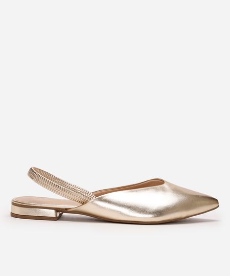 sapatilha feminina slingback oneself dourada 36 sapatilha feminina slingback oneself dourada 36