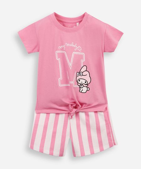 conjunto infantil my melody moletinho rosa 1 conjunto infantil my melody moletinho rosa 1