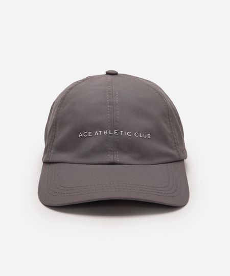 boné aba curva esportivo ace estampado cinza UNICO