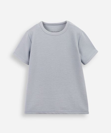 camiseta infantil manga curta canelada azul 8 camiseta infantil manga curta canelada azul 8