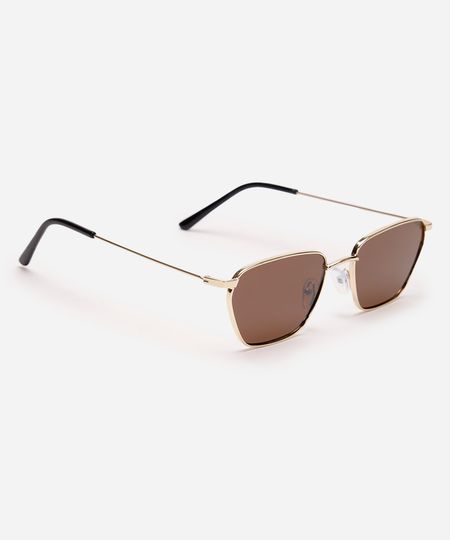 óculos de sol quadrado triton unissex dourado UNICO