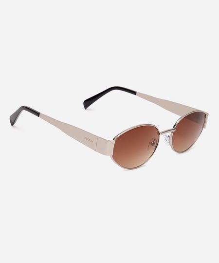 óculos de sol oval triton prateado UNICO