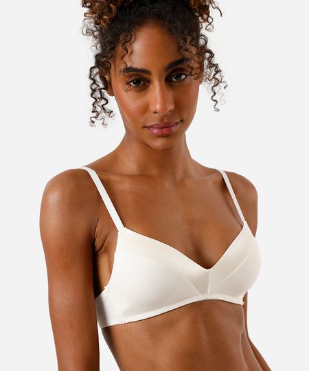 sutiã meia taça com recorte acetinado off white 48 sutiã meia taça com recorte acetinado off white 48