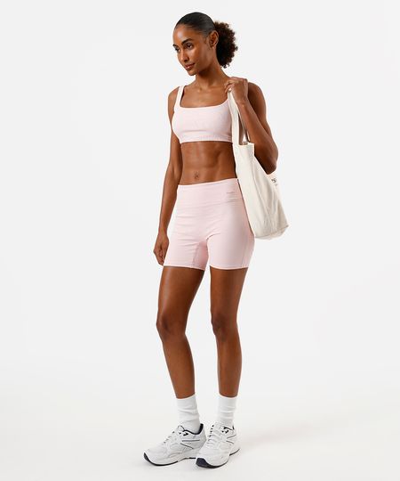 bermuda feminina esportiva ace canelada rosa G