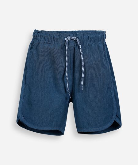 bermuda boardshort infantil lisa azul 8