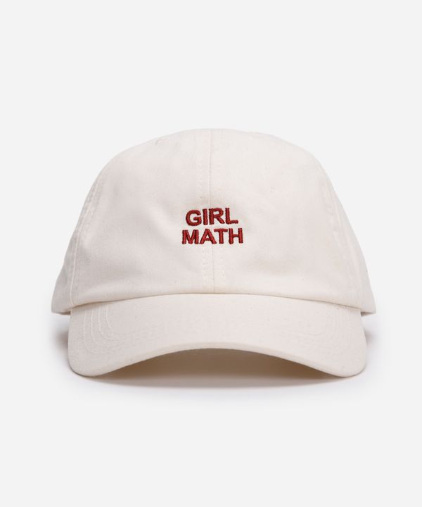 boné aba curva bordado girl math bege UNICO