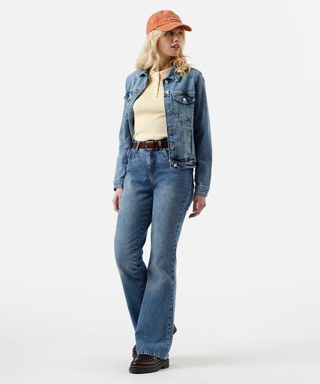 calça flare feminina jeans sawary azul 46 calça flare feminina jeans sawary azul 46