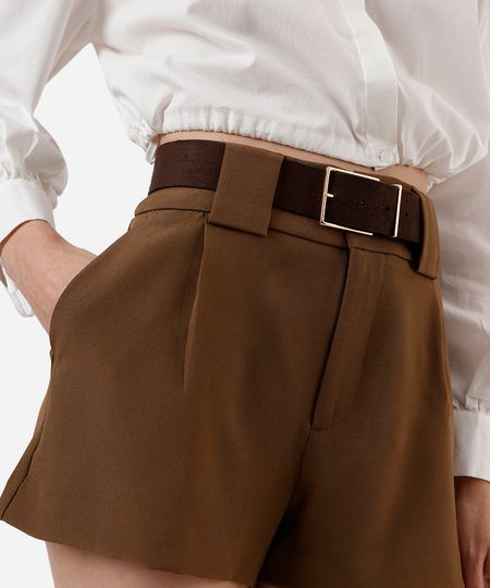 cinto com fivela quadrada texturizado marrom 105CM cinto com fivela quadrada texturizado marrom 105CM