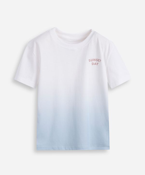camiseta de algodão infantil bicolor sunset day off white 4