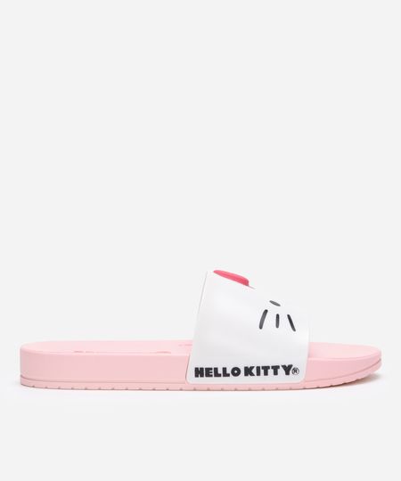 chinelo slide infantil hello kitty grendene  rosa 25