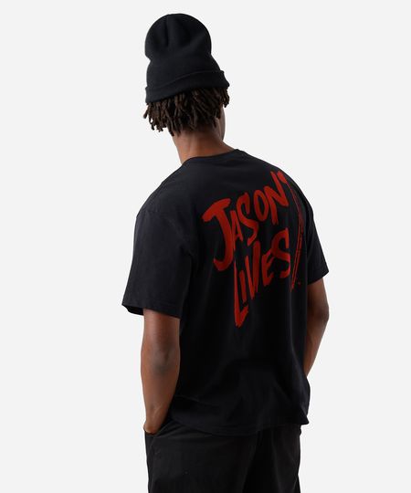 camiseta box masculina de algodão jason preta M camiseta box masculina de algodão jason preta M