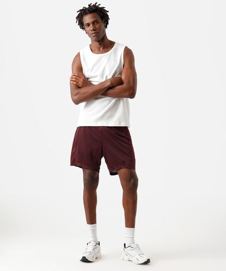 short masculino esportivo ace com bermuda interna texturizado vinho M short masculino esportivo ace com bermuda interna texturizado vinho M