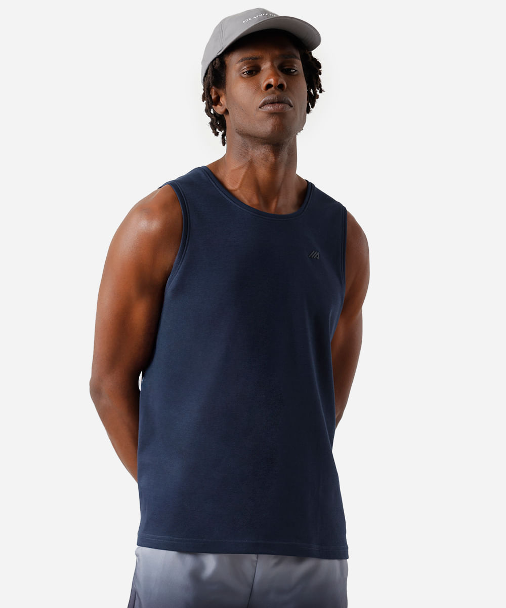 regata comfort algodão dry ace azul
