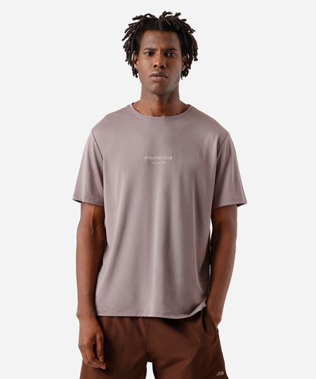 camiseta masculina esportiva ace estampada marrom M