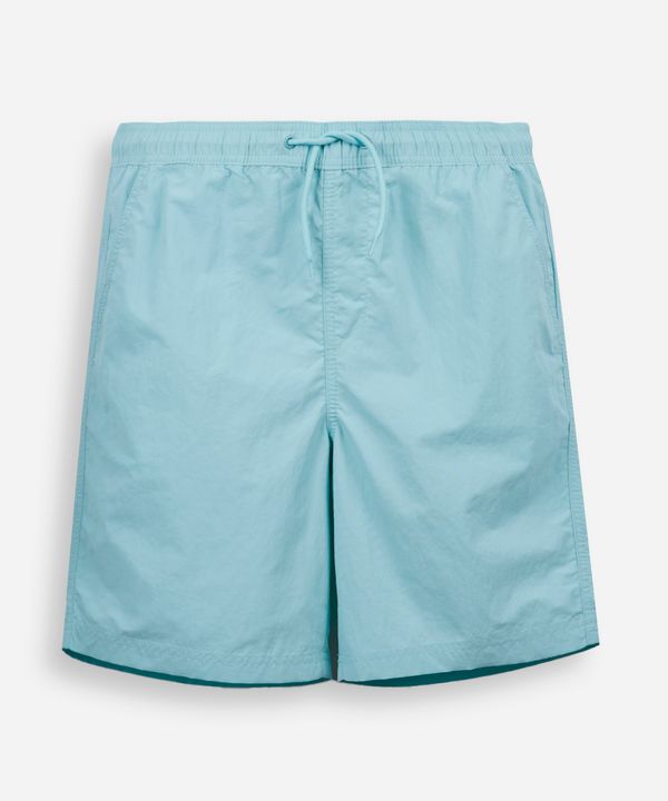 bermuda juvenil com bolsos e elástico azul 12