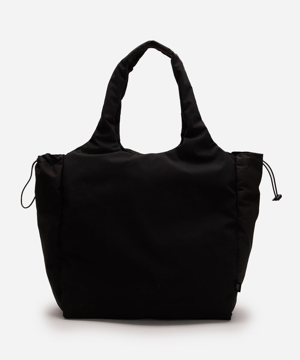 bolsa tote feminina esportiva ace texturizada preta