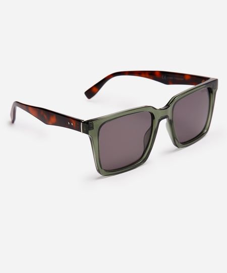 óculos de sol quadrado triton verde UNICO