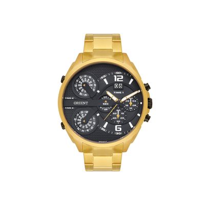 relógio masculino orient cronógrafo mgsst005 p2kx dourado