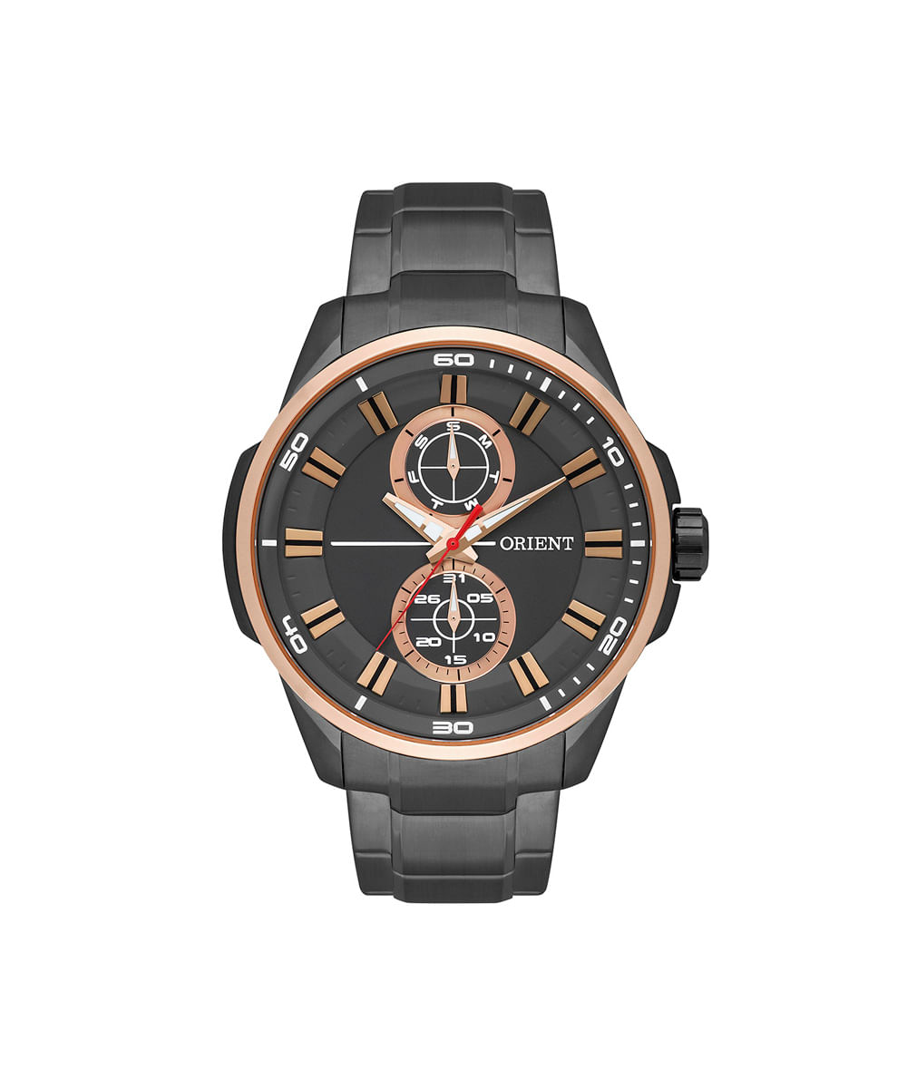 relógio masculino orient cronógrafo mtssm014 g1gx preto