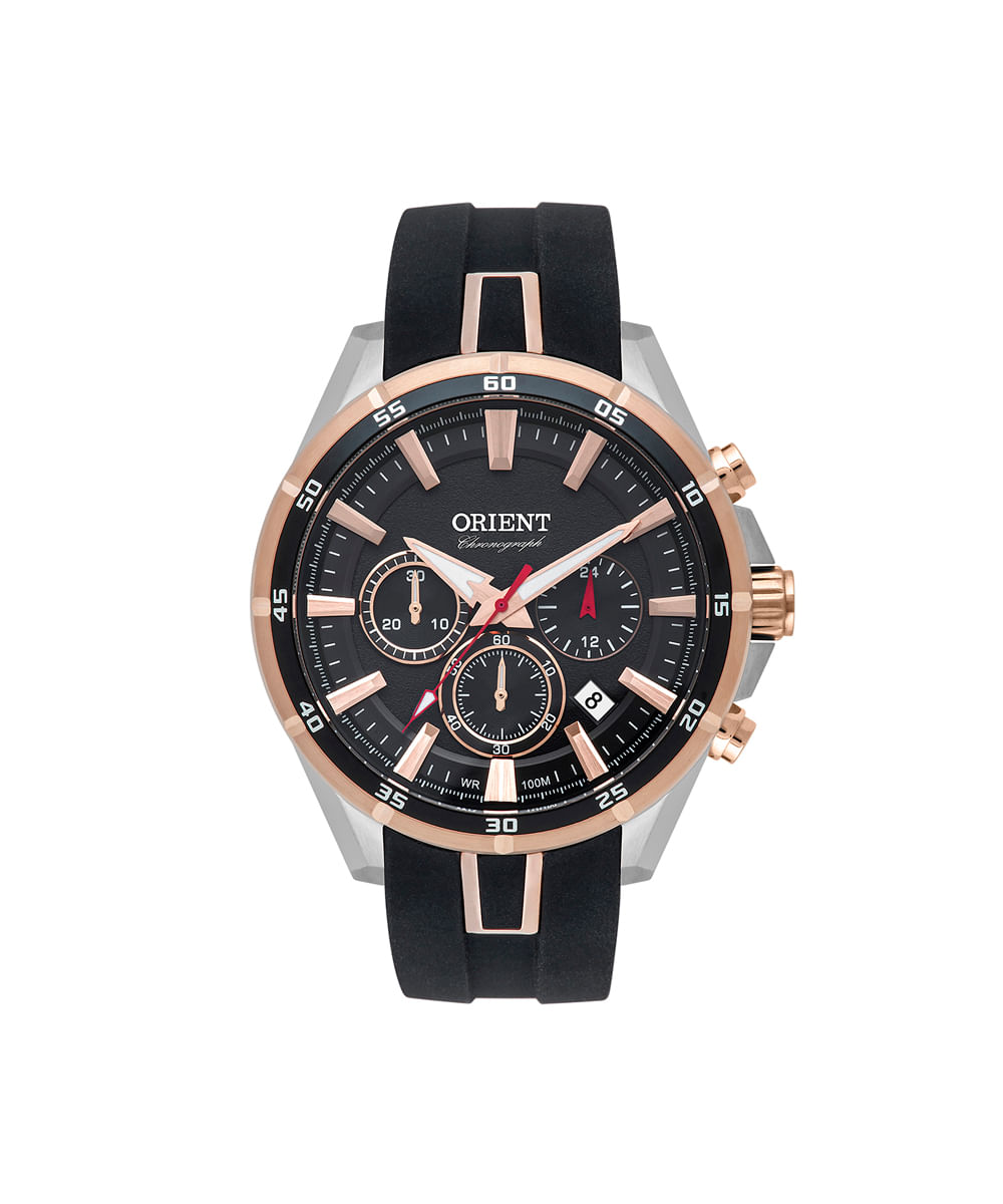 relógio masculino orient cronógrafo mtspc010 g1px prateado