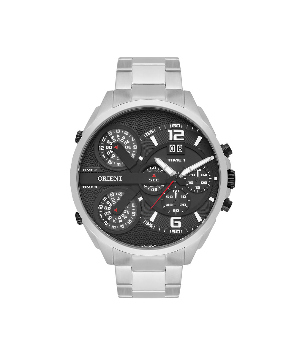 relógio masculino orient cronógrafo mbsst006 p2sx prateado