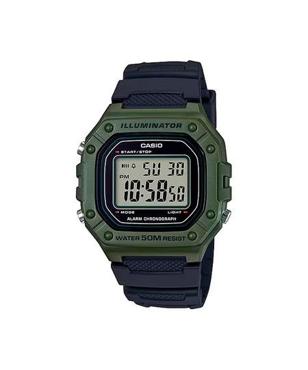 relógio masculino casio digital w 218h 3avdf verde UNICO relógio masculino casio digital w 218h 3avdf verde UNICO