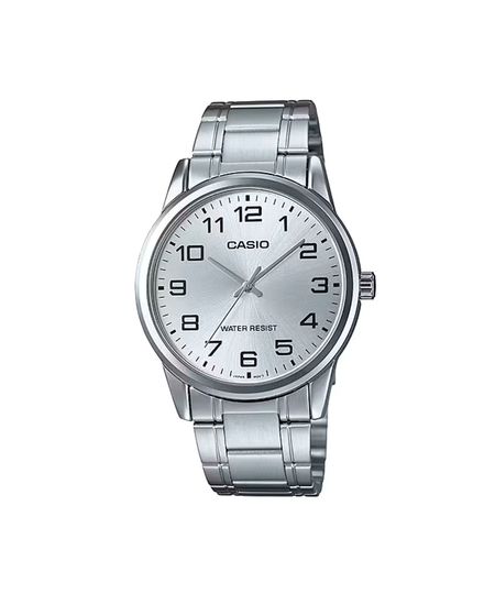 relógio masculino casio analógico mtp v001d 7budf prateado UNICO