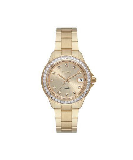 relógio feminino orient analógico calendário fgss0246 c1kx dourado UNICO relógio feminino orient analógico calendário fgss0246 c1kx dourado UNICO