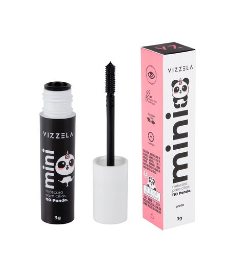 mini máscara vizzela de cílios preta 3g UNICO mini máscara vizzela de cílios preta 3g UNICO