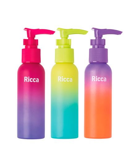 kit de viagem ricca conjunto com 3 frascos degradê UNICO kit de viagem ricca conjunto com 3 frascos degradê UNICO