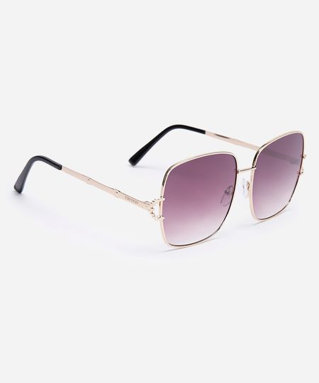 óculos de sol quadrado triton dourado UNICO óculos de sol quadrado triton dourado UNICO