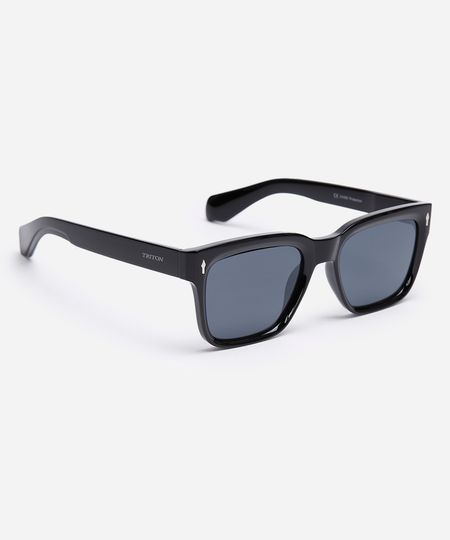 óculos de sol quadrado triton unissex preto UNICO