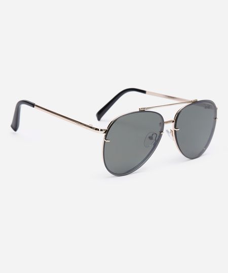 óculos de sol aviador triton unissex dourado UNICO