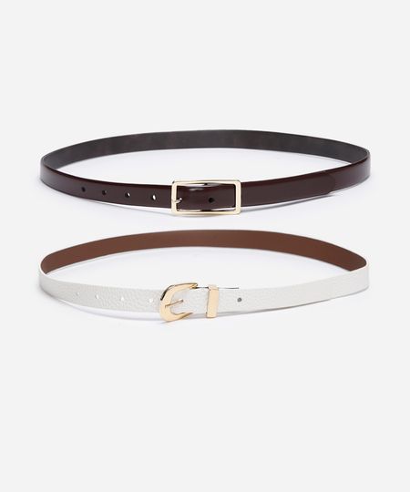 kit de 2 cintos mix de fivelas colorido 95CM kit de 2 cintos mix de fivelas colorido 95CM