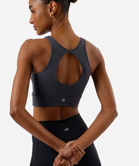 top feminino esportivo ace de poliamida cinza P top feminino esportivo ace de poliamida cinza P