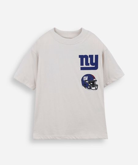 camiseta infantil de algodão giants nfl bege 4