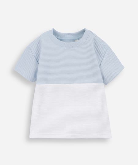 camiseta infantil texturizada bicolor azul 2 camiseta infantil texturizada bicolor azul 2