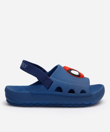 babuche infantil com elástico homem aranha grendene azul 21 babuche infantil com elástico homem aranha grendene azul 21