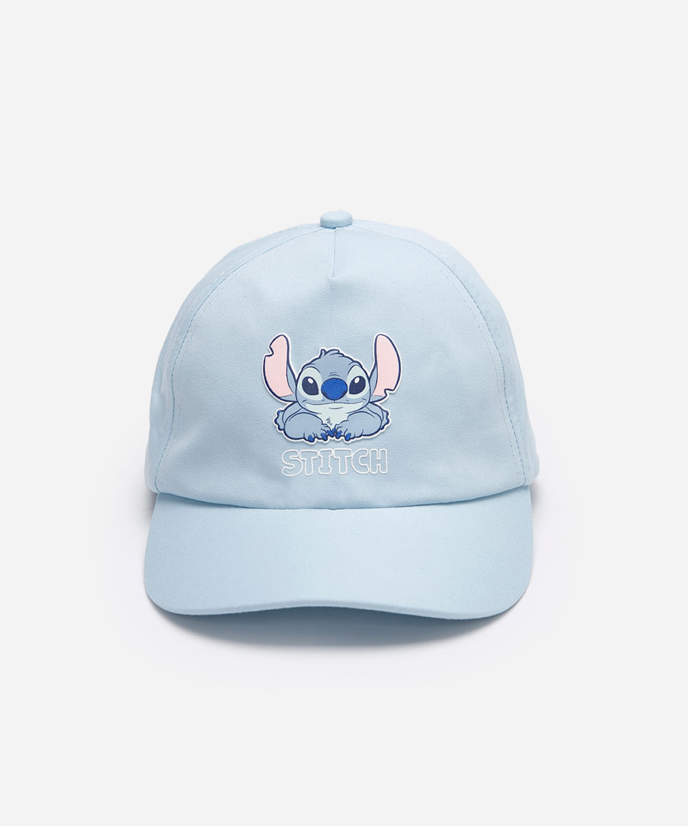 boné aba curva infantil de sarja stitch azul boné aba curva infantil de sarja stitch azul