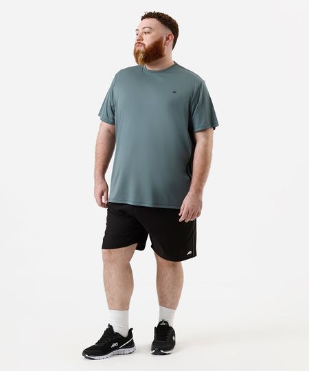 short masculino esportivo ace com nervura plus size preto GG4