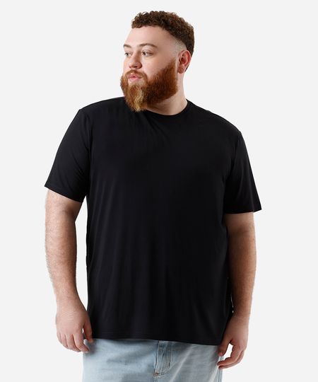 camiseta comfort masculina manga curta AIRtech plus size preta GG2 camiseta comfort masculina manga curta AIRtech plus size preta GG2