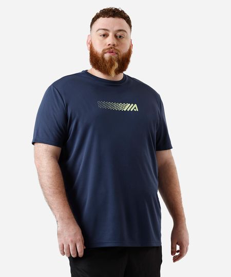 camiseta masculina esportiva ace plus size azul GG2
