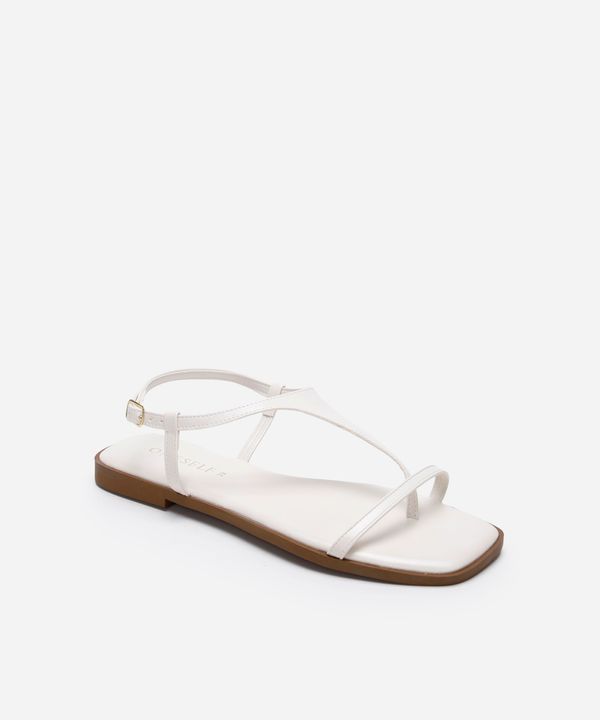 rasteirinha bico quadrado tiras finas oneself off white 36