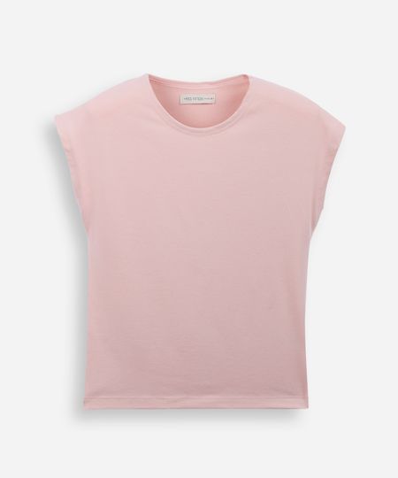 camiseta juvenil manga curta rosa 14