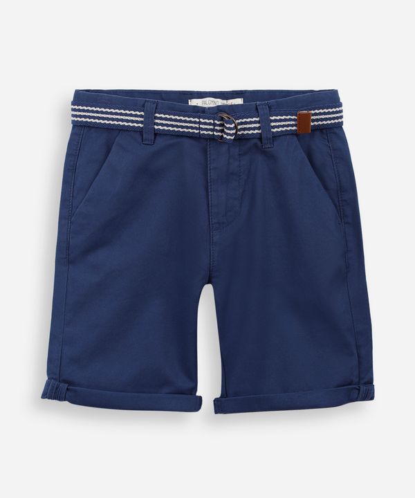 bermuda infantil de sarja com cinto azul 4