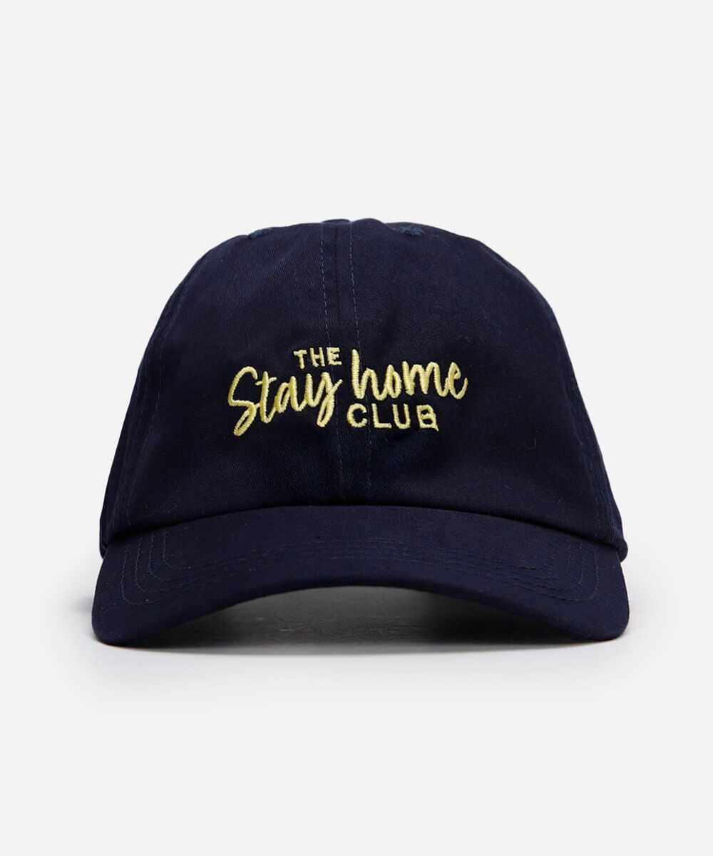 boné aba curva sarja bordado the stay home club azul
