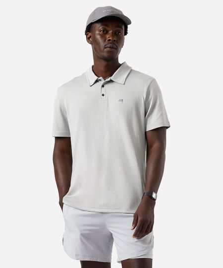 polo masculina esportiva ace com poliamida cinza P polo masculina esportiva ace com poliamida cinza P